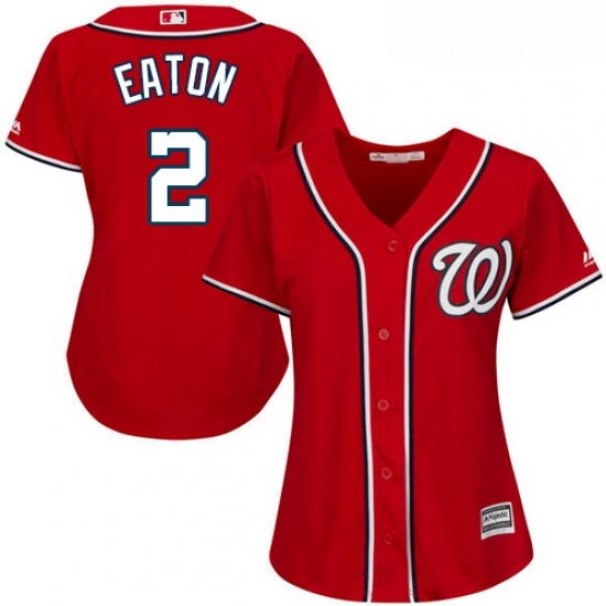 Womens Majestic Washington Nationals 2 Adam Eaton Authentic Red Alternate 1 Cool Base MLB Jersey Womens Majestic Washington Nationals 2 Adam Eaton Authentic Red Alternate 1 Cool Base MLB Jersey