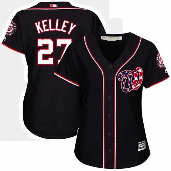 Womens Majestic Washington Nationals 27 Shawn Kelley Replica Navy Blue Alternate 2 Cool Base MLB Jersey Womens Majestic Washington Nationals 27 Shawn Kelley Replica Navy Blue Alternate 2 Cool Base MLB Jersey