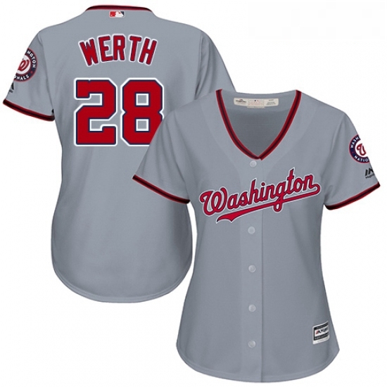 Womens Majestic Washington Nationals 28 Jayson Werth Authentic Grey Road Cool Base MLB Jersey Womens Majestic Washington Nationals 28 Jayson Werth Authentic Grey Road Cool Base MLB Jersey