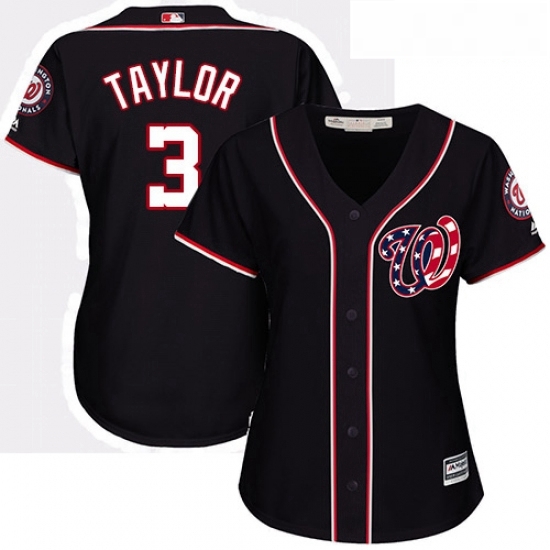 Womens Majestic Washington Nationals 3 Michael Taylor Authentic Navy Blue Alternate 2 Cool Base MLB Jersey Womens Majestic Washington Nationals 3 Michael Taylor Authentic Navy Blue Alternate 2 Cool Base MLB Jersey