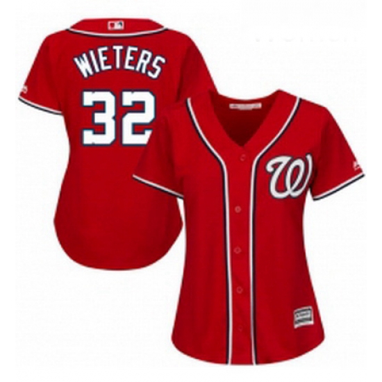 Womens Majestic Washington Nationals 32 Matt Wieters Authentic Red Alternate 1 Cool Base MLB Jersey Womens Majestic Washington Nationals 32 Matt Wieters Authentic Red Alternate 1 Cool Base MLB Jersey