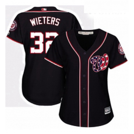 Womens Majestic Washington Nationals 32 Matt Wieters Replica Navy Blue Alternate 2 Cool Base MLB Jersey Womens Majestic Washington Nationals 32 Matt Wieters Replica Navy Blue Alternate 2 Cool Base MLB Jersey
