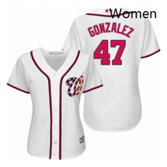 Womens Majestic Washington Nationals 47 Gio Gonzalez Authentic White Home Cool Base MLB Jersey Womens Majestic Washington Nationals 47 Gio Gonzalez Authentic White Home Cool Base MLB Jersey