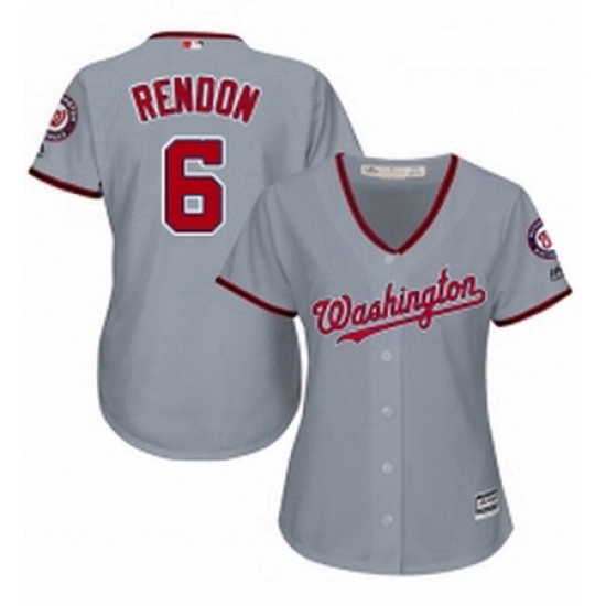 Womens Majestic Washington Nationals 6 Anthony Rendon Authentic Grey Road Cool Base MLB Jersey Womens Majestic Washington Nationals 6 Anthony Rendon Authentic Grey Road Cool Base MLB Jersey