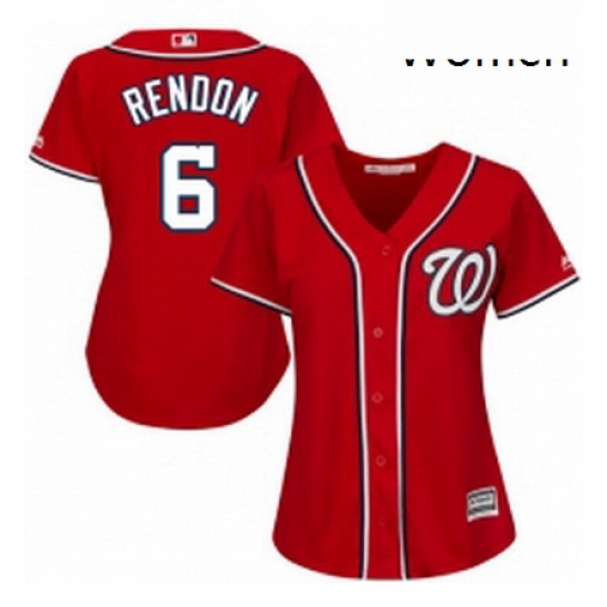Womens Majestic Washington Nationals 6 Anthony Rendon Authentic Red Alternate 1 Cool Base MLB Jersey Womens Majestic Washington Nationals 6 Anthony Rendon Authentic Red Alternate 1 Cool Base MLB Jersey