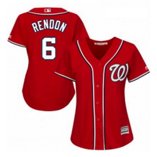 Womens Majestic Washington Nationals 6 Anthony Rendon Replica Red Alternate 1 Cool Base MLB Jersey Womens Majestic Washington Nationals 6 Anthony Rendon Replica Red Alternate 1 Cool Base MLB Jersey