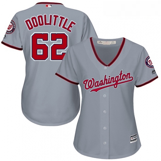 Womens Majestic Washington Nationals 62 Sean Doolittle Authentic Grey Road Cool Base MLB Jersey Womens Majestic Washington Nationals 62 Sean Doolittle Authentic Grey Road Cool Base MLB Jersey
