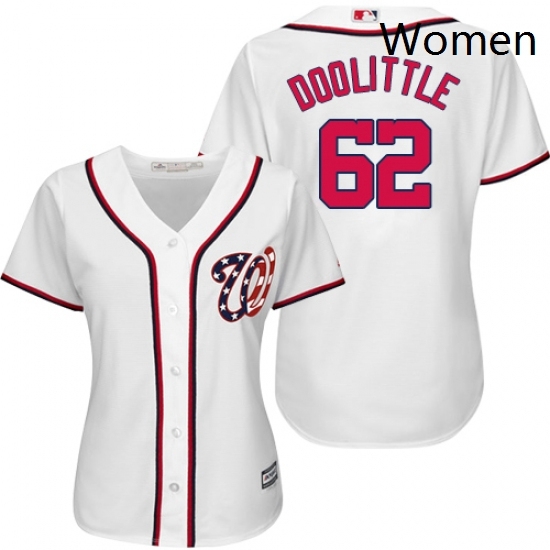 Womens Majestic Washington Nationals 62 Sean Doolittle Authentic White Home Cool Base MLB Jersey Womens Majestic Washington Nationals 62 Sean Doolittle Authentic White Home Cool Base MLB Jersey