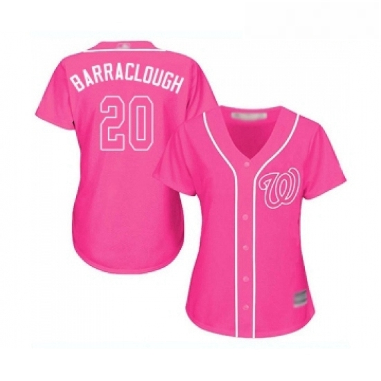 Womens Washington Nationals 20 Kyle Barraclough Replica Pink Fashion Cool Base Baseball Jersey Womens Washington Nationals 20 Kyle Barraclough Replica Pink Fashion Cool Base Baseball Jersey