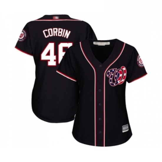 Womens Washington Nationals 46 Patrick Corbin Replica Navy Blue Alternate 2 Cool Base Baseball Jersey Womens Washington Nationals 46 Patrick Corbin Replica Navy Blue Alternate 2 Cool Base Baseball Jersey