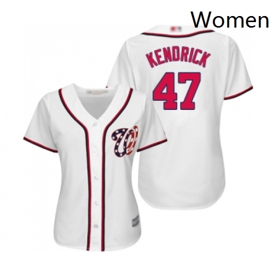 Womens Washington Nationals 47 Howie Kendrick Replica White Home Cool Base Baseball Jersey Womens Washington Nationals 47 Howie Kendrick Replica White Home Cool Base Baseball Jersey