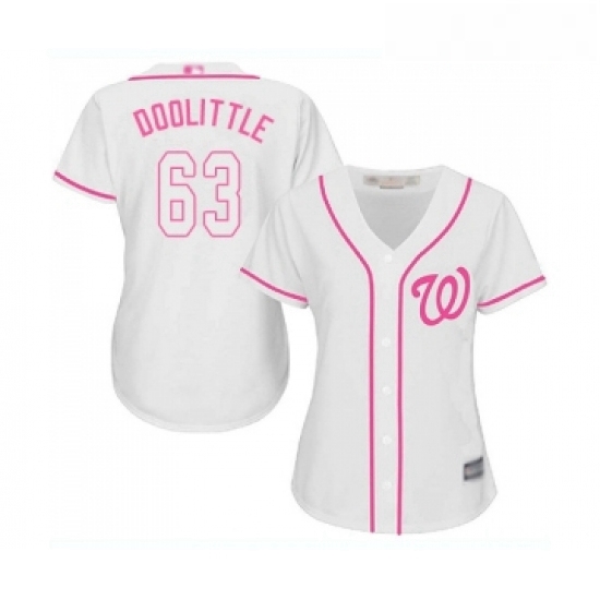 Womens Washington Nationals 63 Sean Doolittle Replica White Fashion Cool Base Baseball Jersey Womens Washington Nationals 63 Sean Doolittle Replica White Fashion Cool Base Baseball Jersey