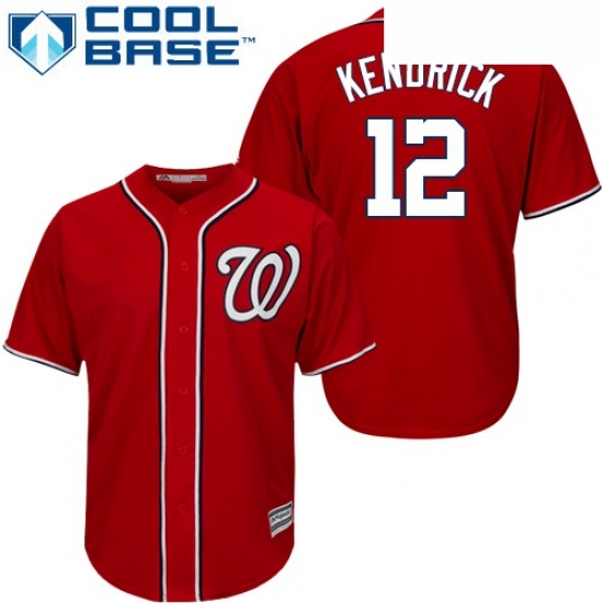 Youth Majestic Washington Nationals 12 Howie Kendrick Replica Red Alternate 1 Cool Base MLB Jersey Youth Majestic Washington Nationals 12 Howie Kendrick Replica Red Alternate 1 Cool Base MLB Jersey