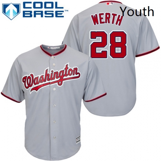Youth Majestic Washington Nationals 28 Jayson Werth Authentic Grey Road Cool Base MLB Jersey Youth Majestic Washington Nationals 28 Jayson Werth Authentic Grey Road Cool Base MLB Jersey
