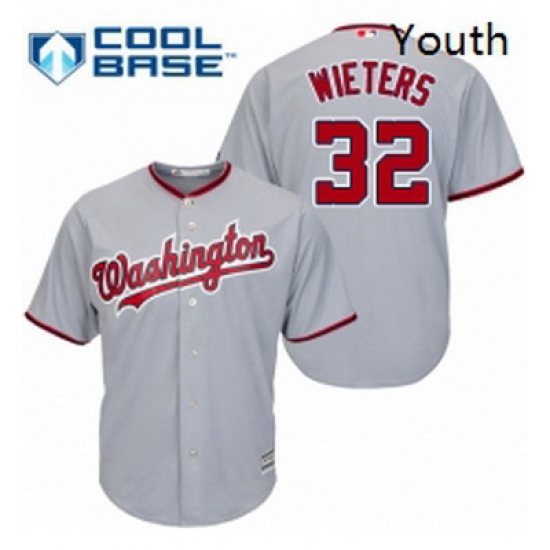 Youth Majestic Washington Nationals 32 Matt Wieters Authentic Grey Road Cool Base MLB Jersey Youth Majestic Washington Nationals 32 Matt Wieters Authentic Grey Road Cool Base MLB Jersey