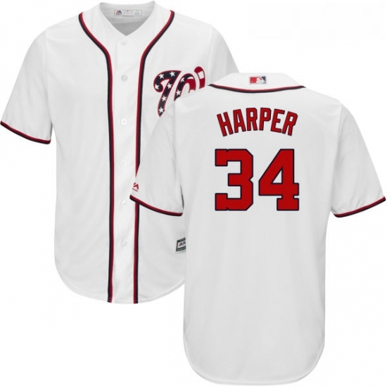 Youth Majestic Washington Nationals 34 Bryce Harper Replica White Home Cool Base MLB Jersey Youth Majestic Washington Nationals 34 Bryce Harper Replica White Home Cool Base MLB Jersey