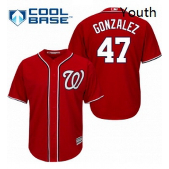 Youth Majestic Washington Nationals 47 Gio Gonzalez Authentic Red Alternate 1 Cool Base MLB Jersey Youth Majestic Washington Nationals 47 Gio Gonzalez Authentic Red Alternate 1 Cool Base MLB Jersey