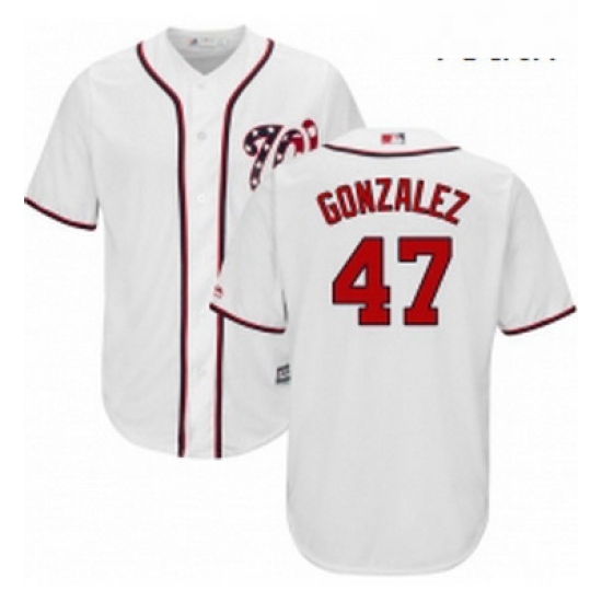 Youth Majestic Washington Nationals 47 Gio Gonzalez Replica White Home Cool Base MLB Jersey Youth Majestic Washington Nationals 47 Gio Gonzalez Replica White Home Cool Base MLB Jersey