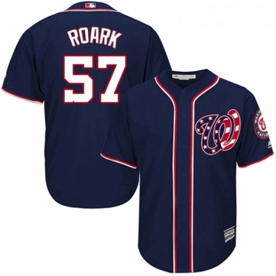 Youth Majestic Washington Nationals 57 Tanner Roark Authentic Navy Blue Alternate 2 Cool Base MLB Jersey Youth Majestic Washington Nationals 57 Tanner Roark Authentic Navy Blue Alternate 2 Cool Base MLB Jersey