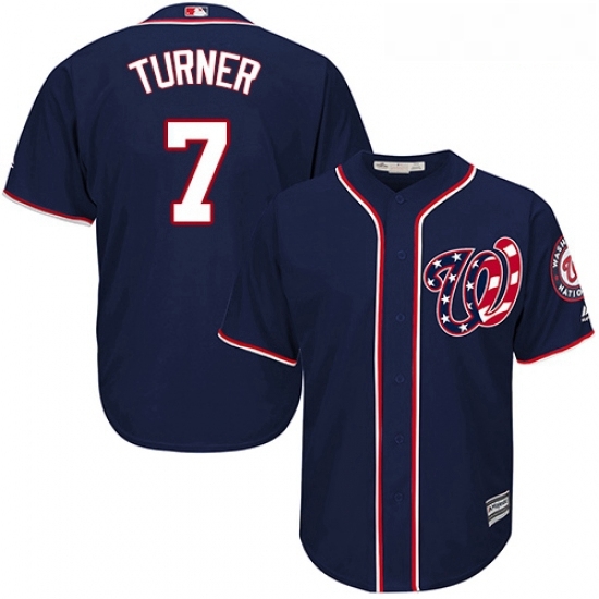 Youth Majestic Washington Nationals 7 Trea Turner Authentic Navy Blue Alternate 2 Cool Base MLB Jersey Youth Majestic Washington Nationals 7 Trea Turner Authentic Navy Blue Alternate 2 Cool Base MLB Jersey