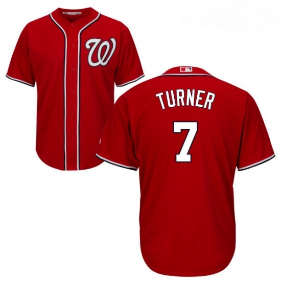 Youth Majestic Washington Nationals 7 Trea Turner Authentic Red Alternate 1 Cool Base MLB Jersey Youth Majestic Washington Nationals 7 Trea Turner Authentic Red Alternate 1 Cool Base MLB Jersey