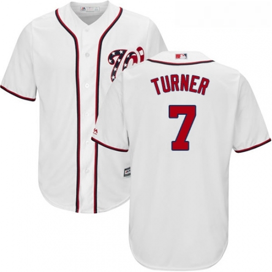 Youth Majestic Washington Nationals 7 Trea Turner Authentic White Home Cool Base MLB Jersey Youth Majestic Washington Nationals 7 Trea Turner Authentic White Home Cool Base MLB Jersey