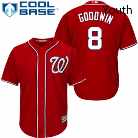 Youth Majestic Washington Nationals 8 Brian Goodwin Replica Red Alternate 1 Cool Base MLB Jersey Youth Majestic Washington Nationals 8 Brian Goodwin Replica Red Alternate 1 Cool Base MLB Jersey