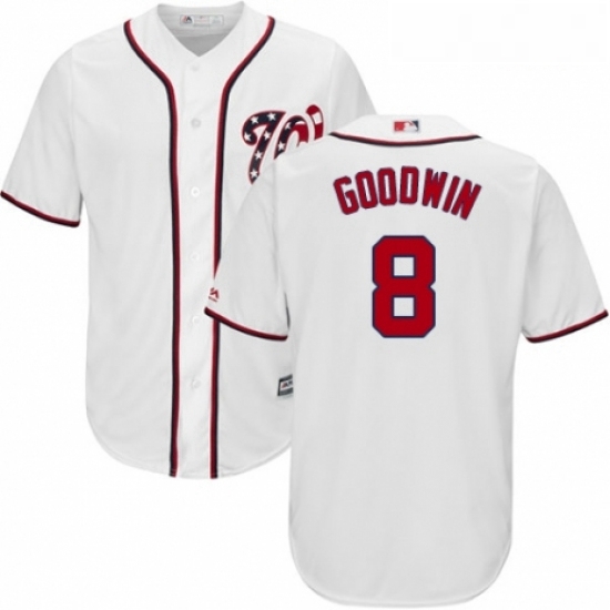 Youth Majestic Washington Nationals 8 Brian Goodwin Replica White Home Cool Base MLB Jersey Youth Majestic Washington Nationals 8 Brian Goodwin Replica White Home Cool Base MLB Jersey