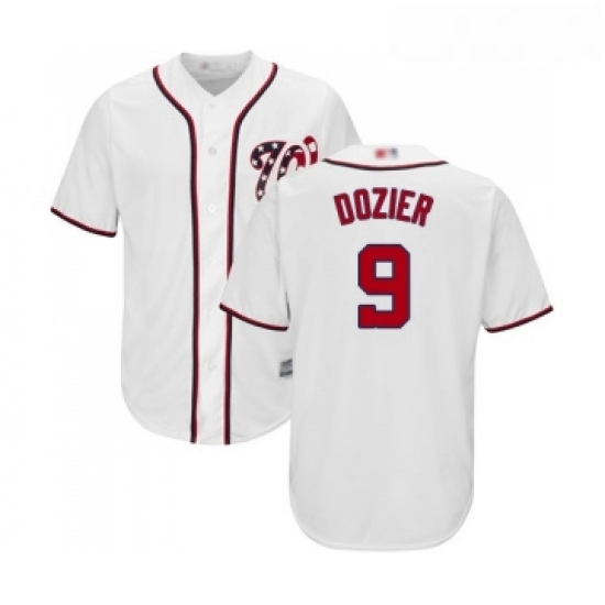 Youth Washington Nationals 9 Brian Dozier Replica White Home Cool Base Baseball Jersey Youth Washington Nationals 9 Brian Dozier Replica White Home Cool Base Baseball Jersey