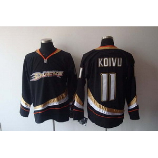 Anaheim Ducks 11 Saku Koivu Black Hockey Jersey Anaheim Ducks 11 Saku Koivu Black Hockey Jersey