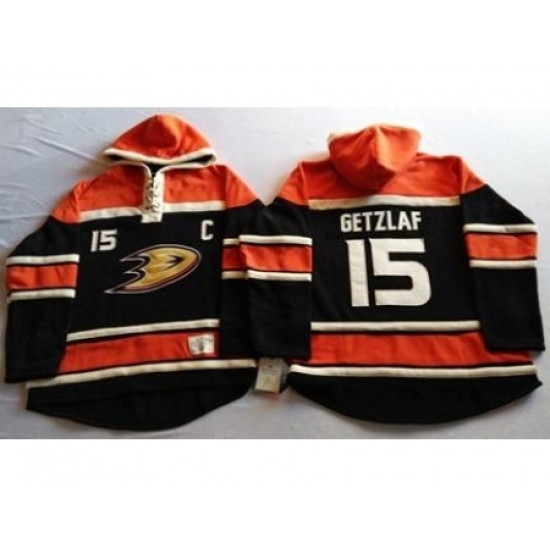 Anaheim Ducks 15 Ryan Getzlaf Black Sawyer Hooded Sweatshirt Stitched NHL Jersey Anaheim Ducks 15 Ryan Getzlaf Black Sawyer Hooded Sweatshirt Stitched NHL Jersey