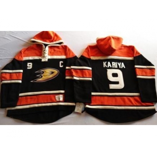 Anaheim Ducks 9 Paul Kariya Black Sawyer Hooded Sweatshirt Stitched NHL Jersey Anaheim Ducks 9 Paul Kariya Black Sawyer Hooded Sweatshirt Stitched NHL Jersey