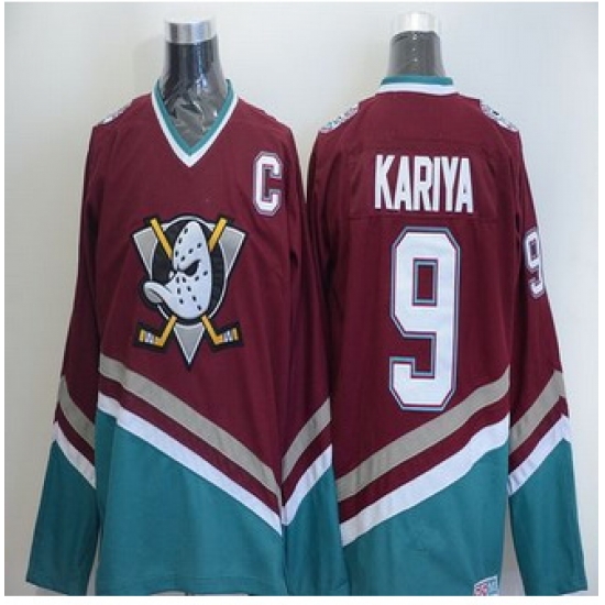 Anaheim Ducks #9 Paul Kariya Red CCM Throwback Stitched NHL Jersey Anaheim Ducks #9 Paul Kariya Red CCM Throwback Stitched NHL Jersey