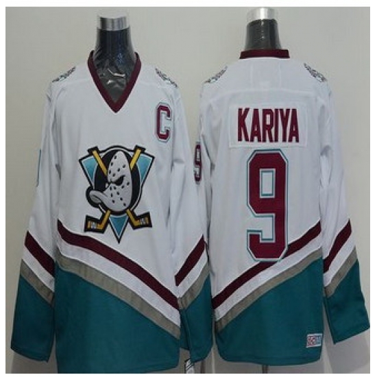 Anaheim Ducks #9 Paul Kariya White CCM Throwback Stitched NHL Jersey Anaheim Ducks #9 Paul Kariya White CCM Throwback Stitched NHL Jersey
