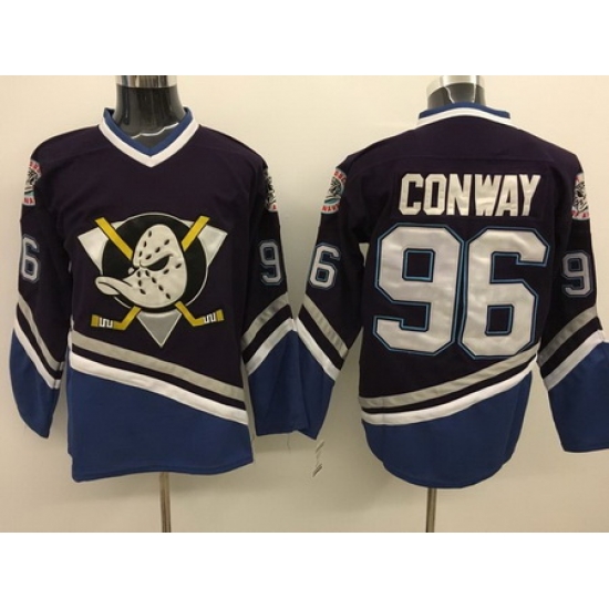 Ducks 96 Charlie Conway Purple CCM Jersey Ducks 96 Charlie Conway Purple CCM Jersey
