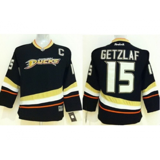 Kids Anaheim Ducks 15 Ryan Getzlaf Black NHL Hockey Jersey Kids Anaheim Ducks 15 Ryan Getzlaf Black NHL Hockey Jersey