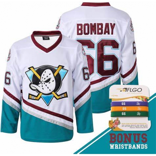 Men Adidas Mighty Ducks #66 Gordon Bombay White Stitched Hockey Jersey Men Adidas Mighty Ducks #66 Gordon Bombay White Stitched Hockey Jersey