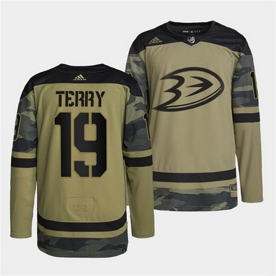 Men Anaheim Ducks 19 Troy Terry 2022 Camo Military Appreciation Night Stitched jersey Men Anaheim Ducks 19 Troy Terry 2022 Camo Military Appreciation Night Stitched jersey