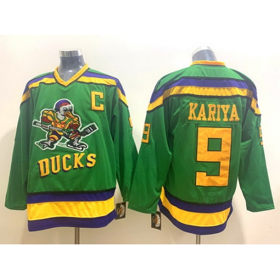 Men Anaheim Ducks 9 Paul Kariya Green CCM jersey Men Anaheim Ducks 9 Paul Kariya Green CCM jersey