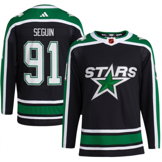 Men Dallas Stars 91 Tyler Seguin Black 2022 23 Reverse Retro Stitched Jersey Men Dallas Stars 91 Tyler Seguin Black 2022 23 Reverse Retro Stitched Jersey