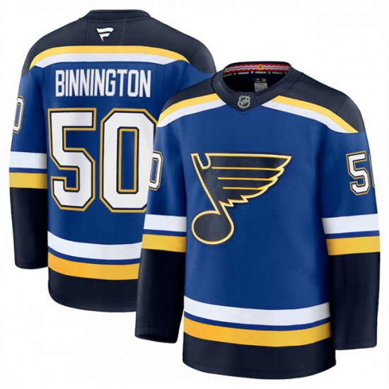 Men St Louis Blues 50 Jordan Binnington Blue 2024 25 Home Stitched Hockey Jersey Men St Louis Blues 50 Jordan Binnington Blue 2024 25 Home Stitched Hockey Jersey