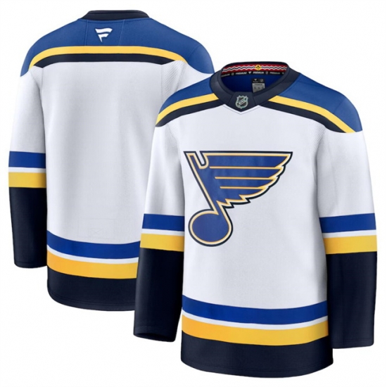 Men St Louis Blues Blank White 2024 25 Away Stitched Hockey Jersey Men St Louis Blues Blank White 2024 25 Away Stitched Hockey Jersey