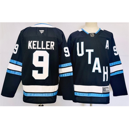 Men Utah Hockey Club 9 Clayton Keller Navy Stitched Jersey Men Utah Hockey Club 9 Clayton Keller Navy Stitched Jersey