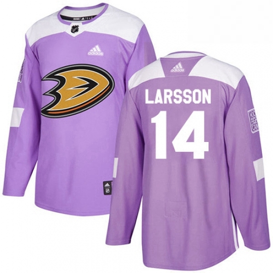 Mens Adidas Anaheim Ducks 14 Jacob Larsson Authentic Purple Fights Cancer Practice NHL Jersey Mens Adidas Anaheim Ducks 14 Jacob Larsson Authentic Purple Fights Cancer Practice NHL Jersey