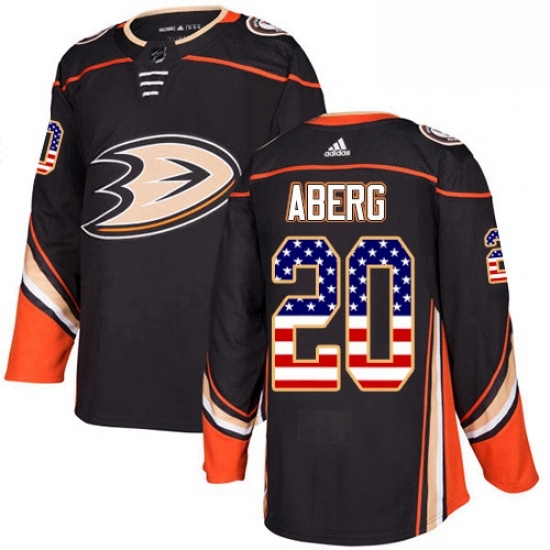 Mens Adidas Anaheim Ducks 20 Pontus Aberg Black Home Authentic USA Flag Stitched NHL Jersey Mens Adidas Anaheim Ducks 20 Pontus Aberg Black Home Authentic USA Flag Stitched NHL Jersey