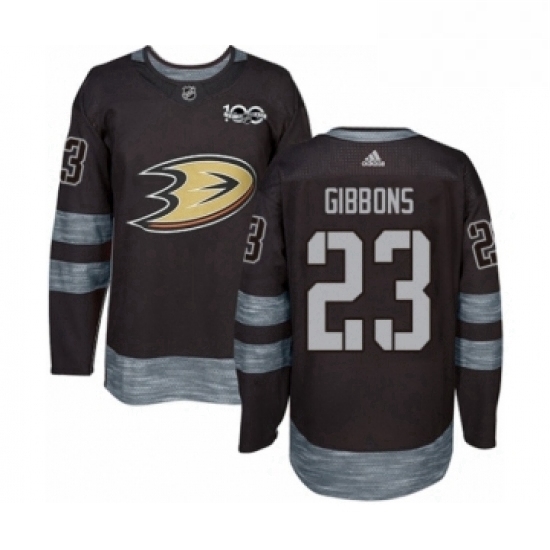 Mens Adidas Anaheim Ducks 23 Brian Gibbons Authentic Black 1917 2017 100th Anniversary NHL Jersey Mens Adidas Anaheim Ducks 23 Brian Gibbons Authentic Black 1917 2017 100th Anniversary NHL Jersey