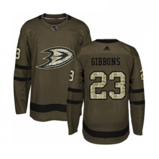 Mens Adidas Anaheim Ducks 23 Brian Gibbons Authentic Green Salute to Service NHL Jersey Mens Adidas Anaheim Ducks 23 Brian Gibbons Authentic Green Salute to Service NHL Jersey