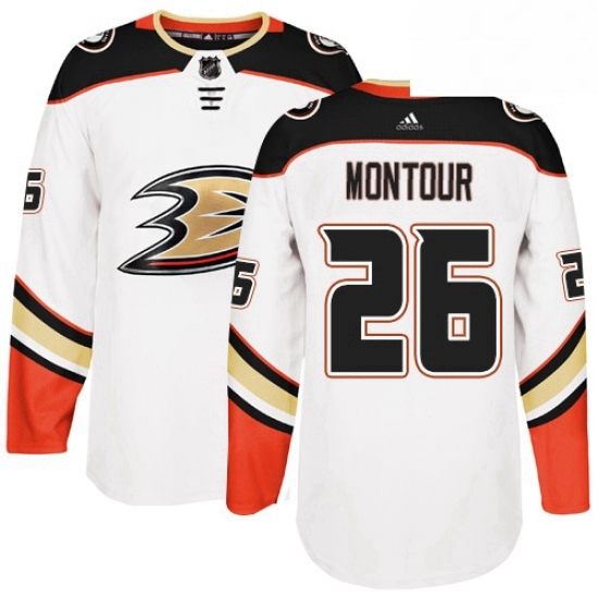 Mens Adidas Anaheim Ducks 26 Brandon Montour Authentic White Away NHL Jersey Mens Adidas Anaheim Ducks 26 Brandon Montour Authentic White Away NHL Jersey