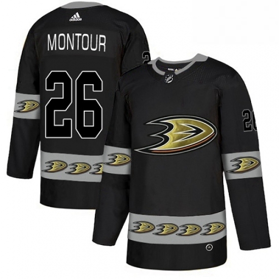 Mens Adidas Anaheim Ducks 26 Brandon Montour Premier Black Team Logo Fashion NHL Jersey Mens Adidas Anaheim Ducks 26 Brandon Montour Premier Black Team Logo Fashion NHL Jersey