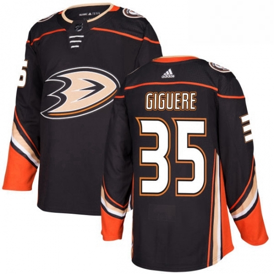 Mens Adidas Anaheim Ducks 35 Jean Sebastien Giguere Premier Black Home NHL Jersey Mens Adidas Anaheim Ducks 35 Jean Sebastien Giguere Premier Black Home NHL Jersey